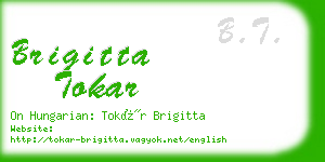 brigitta tokar business card